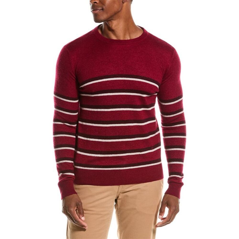 Isaia Mens  Silk & Cashmere-Blend Crewneck Sweater, Red